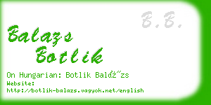 balazs botlik business card